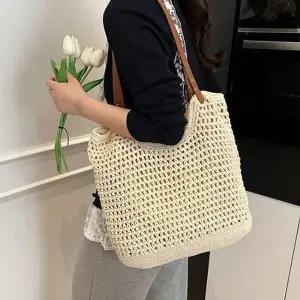 여성 여름 라탄백 그물가방 네트백 시스루 데일리 숄더백