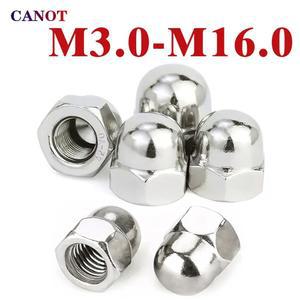 DIN1587 304 스테인레스 스틸 육각 DECROTIVE 너트 M3 돔형