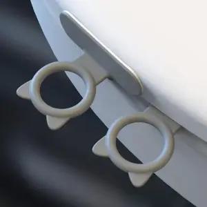 부착식손잡이 고양이 변기뚜껑 손잡이 위생 변기커버