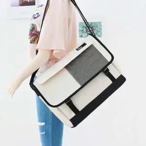 남여공용 캐주얼 스타일 메쉬포켓 메신저 크로스백