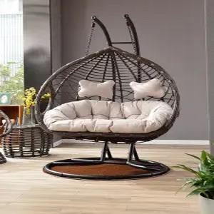 라탄 그네의자 행잉 스윙체어 빈티지컬러 체어 등나무