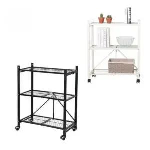 [SBD] 진열장 3단 원터치 선반 접이식 이동식 수납 와이어 선반