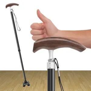 [행복사이소] 노인 지팡이 경량 어르신 미끄럼방지 보행 보조용품 효 도 고급 선물 4발지팡이