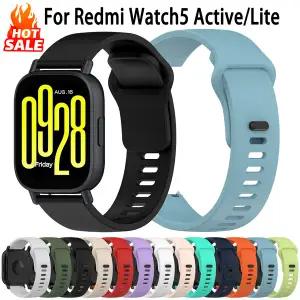 호환 시계줄 레드미 워치 5 액티브/5 라이트 스마트워치용 실리콘 스트랩 악세사리 22mm 스포츠 팔찌 밴드
