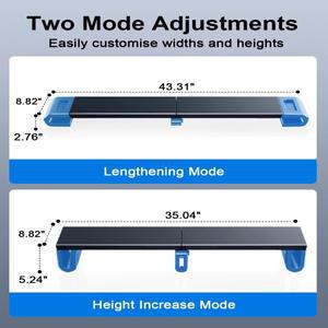 호환 Oatsbasf 듀얼 모니터 스탠드 라이저 높이 조절식 노트북 데스크탑 정리함 (컴퓨터용 전화 태블릿 홀