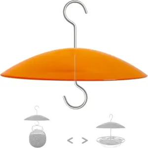새 모이통/집용 8인치 미니 레인 커버 비/눈/태양에 대비한 오렌지 옐로우 소형 보호 돔 가드 다이아 20cm