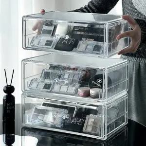 다용도 투명 서랍장 분리형 서랍형 서랍
