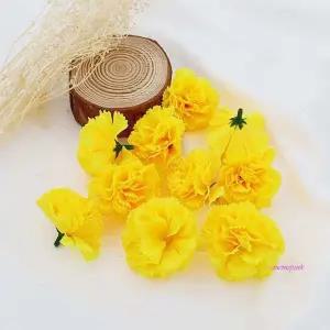 꽃송이 5cm 조화 50개x1봉 노랑 카네이션wxy947