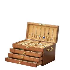 원목 주얼리 보관함 귀걸이 반지 악세사리 다단 수납 보석함