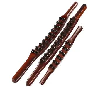 괄사 안마봉 롱 나무 스틱 허벅지 지압 마사지 긴막대형