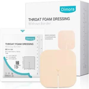 디모라 펜에스팅된 폼 드레싱 비접착성 기관 패드 4 x4 10팩 기관절개 친수성 고흡수성 연부 공급 튜브