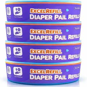 기저귀통 기저귀 지니 및 먼치킨통과 호환되는 리필 1280 개수(4팩 320개)