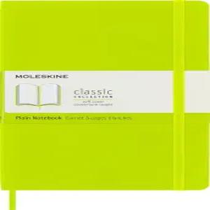 몰레카인 클래식 노트북 소프트 커버 라지(5인치 x 8.25인치) 일반/블랭크 레몬 그린 192페이지