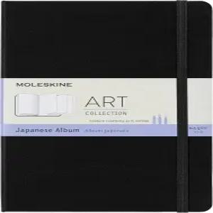 몰레카인 아트 일본어 앨범 하드 커버 라지(5인치 x 8.25인치) 플레인/블랭크 블랙 48페이지