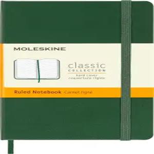 몰스킨 클래식 노트북 하드 커버 포켓(3.5인치 x 5.5인치) 룰드/라이닝 머틀 그린 192페이지