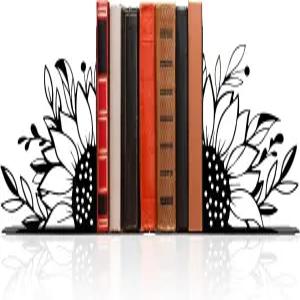 해바라기 장식 북엔드 - 선반 귀엽고 내구성이 뛰어난 책꽂이를 위한 독특하고 참신한 플라워