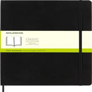 몰레카인 클래식 노트북 소프트 커버 XXL(8.5인치 x 11인치) 일반/블랭크 블랙 192페이지