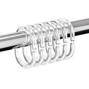 조정 24 창문 샤워 걸이 커튼 투명 막대 PCS 욕실 C자형 플라스틱