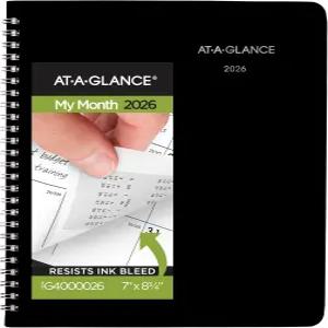 AT-A-GLANCE 2026 플래너 월간 7인치 x 8-3/4인치 중형 데이마인드 블랙(G4000026)