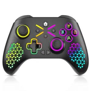 Xbox One용 Gamrombo 무선 컨트롤러 Series X/S PC TURBO Macro 기능이 있는 LED 게이밍 3.5mm 오디오 잭