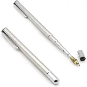 SWTOOL 2PCS 스테인리스 스틸 펜 클립 - 핸드 포인터 확장 가능한 텔레스코픽 접이식 볼펜 휴대용 발표자