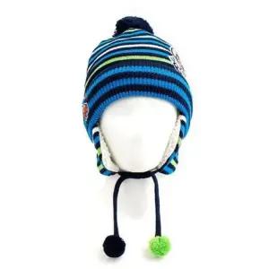 플라이봇 아동 귀달이 모자 스트라이프 방한 털모자