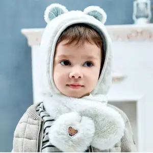 모모프렌즈 아동 털모자 넥워머 유아모자 목도리 세트