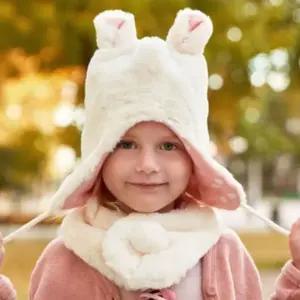 모모프렌즈 아동 털모자 넥워머 유아 모자 목도리