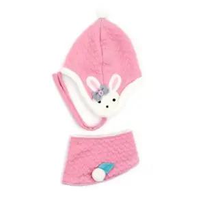 모모프렌즈 아동 털모자 넥워머 니트모자 목도리 세트