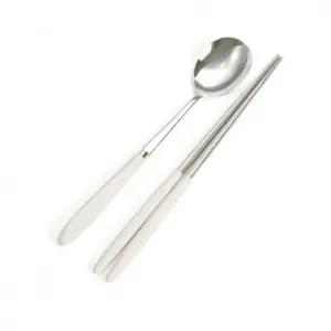 올비아 수저세트 스텐 젓가락 숟가락 국산 초코 1P