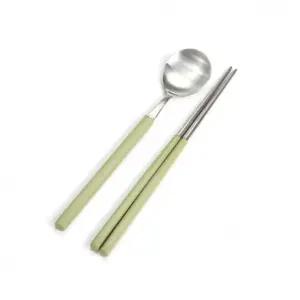 올비아 수저세트 스텐 수저 젓가락 숟가락 올리브 1P