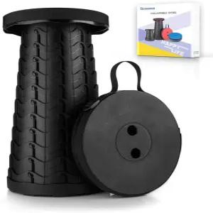 보어맨 가볍고 튼튼한 접이식 의자 업그레이드 적재 용량 400파운드 휴대용 캠핑 낚시 하이킹 바비큐 블랙