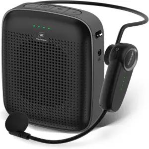 교사용 무선 블루투스 음성 증폭기 - 마이크 헤드셋이 장착된 15W 휴대용 미니 스피커 교실 교육 훈련 및