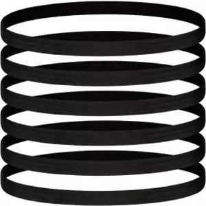 24피스 얇은 스포츠 탄력 헤어밴드 블랙 스키니 운동 남성용 주름 없는 부드러운 스웨트밴드 러닝 축구