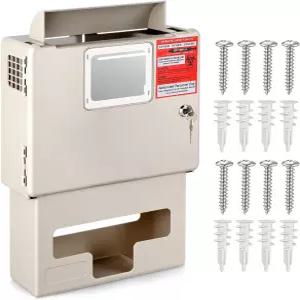 장갑 상자가 있는 노바브라이트 월 마운트 잠금 캐비닛 가정용 5Qt 샤프 용기용 벽 인클로저 박스 미포함