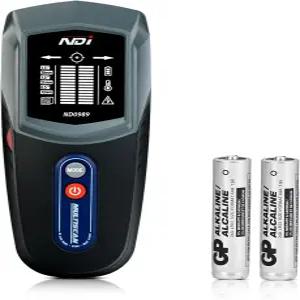 NDI ND0989 다기능 스터드 파인더 및 열원 감지기 홈 개선 전기 설치에 이상적인 벽 뒤 AC 라이브 와이어