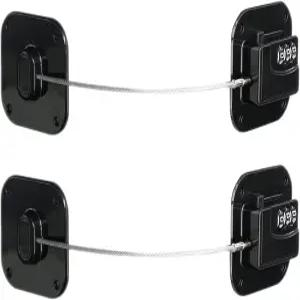 안전 캐비닛 잠금장치 결합형 냉장고 옷장 블랙 2개