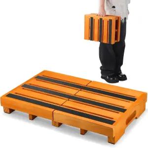 피오치크 나무 스텝 스툴 3인치 원스텝 미끄럼 방지 야외 플랫폼 헤비 듀티 휴대용 하프스텝 무릎 문제