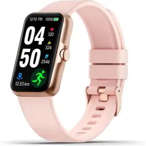 JYUAJOI 피트니스 트래커 24시간 연속 심박수 혈중 산소 모니터 수면 있는 스마트 워치 IP68 방수 활동