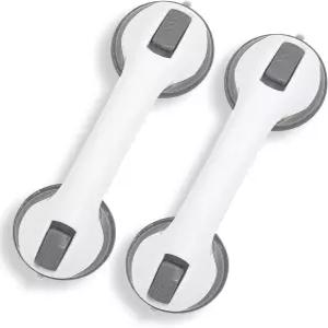 시니어용 샤워 그립 바 강력한 지지력을 갖춘 흡입 노인용 핸들 노드릴 안전 욕실 지지대 2팩