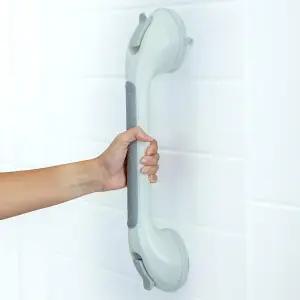 슬립엑스 솔루션즈 17인치 목욕 및 샤워 그립 바 밸런스 어시스트 안전 노인 흡입용 핸들 석션 컵 욕실