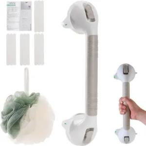 욕실 표시등용 16인치 길이의 흡입 그랩 바 샤워 밸런스 보조 지지 레일 욕조 노인용 손잡이 장애물 강력