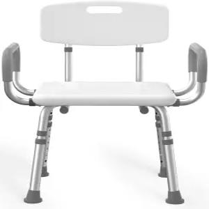 팔과 등이 있는 실내 샤워용 홈랜드 의자 욕조용 500파운드 헤비 듀티 시트 노인 성인 장애인 및 위한 높이