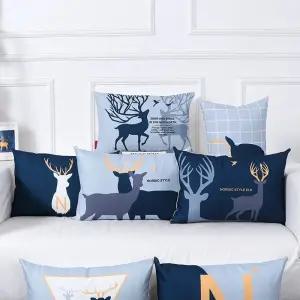 블루 쿠션 거실 모던 디자인 힙한 쇼파