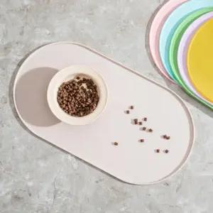 미끄럼 방지 방수 디자인의 고양이 급식 매트 애완동물 식사 고양이/개 밥그릇 호환 다묘가정 반려견