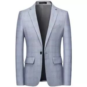 EAMT 남사친 캐주얼 싱글 재킷 코트 원버튼 비즈니스 정장 체크 YJ1