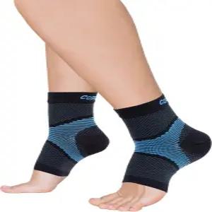 멘톨이 주입된 코퍼 핏 ICE 족저근막 압박 발 및 발목 슬리브 1쌍