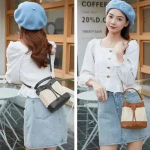 여성 여름가방 복조리가방 라탄백 밀짚가방 복조리백