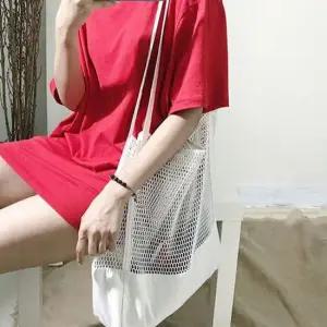 캐주얼 여성 학생 직장인 캐주얼 그물 네트백 숄더백