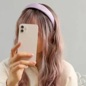 엔젤슈슈새틴펄볼륨헤어밴드연보라머리띠 새틴머리띠 새틴헤어밴드 진주머리띠